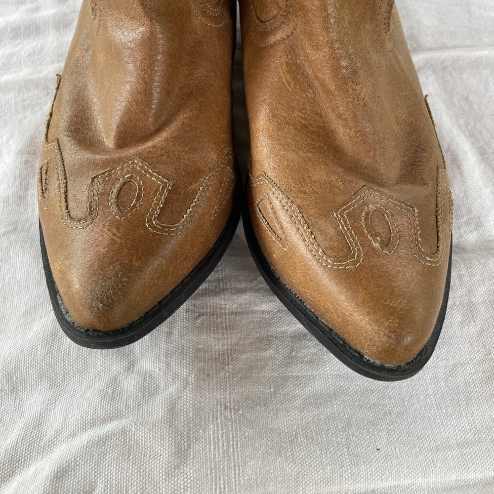 Coconuts by Matisse Tan and Teal Heeled Boots - Picture 11 of 13